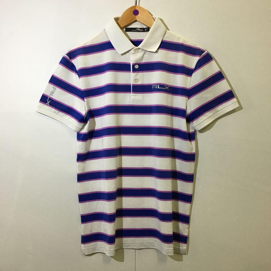 美品】Ralph Lauren RLX ポロシャツ ゴルフウェア ボーダー S