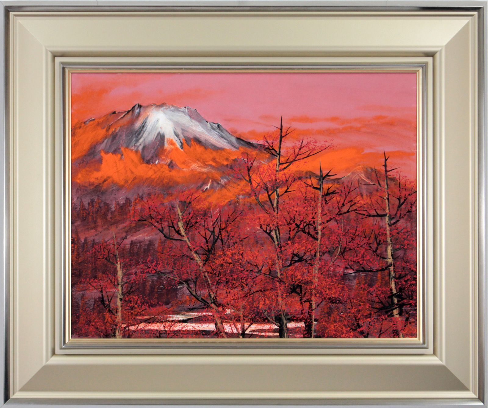 渡辺文平 「焼岳の秋」 日本画 絵画 渡辺文平 「焼岳の秋」 日本画 絵画 - メルカリ