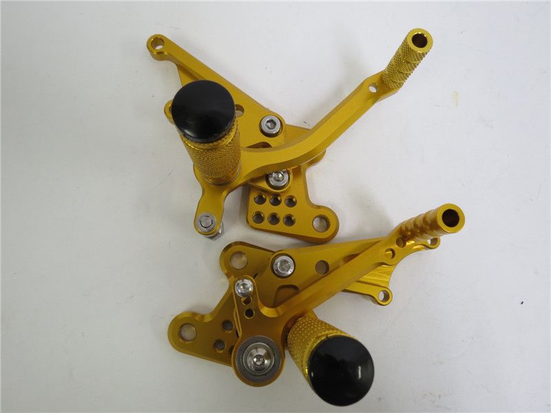 高価買蔵 CNC 調整式 ZX-14 ZZR1400 2006-2011 バックステップ 金