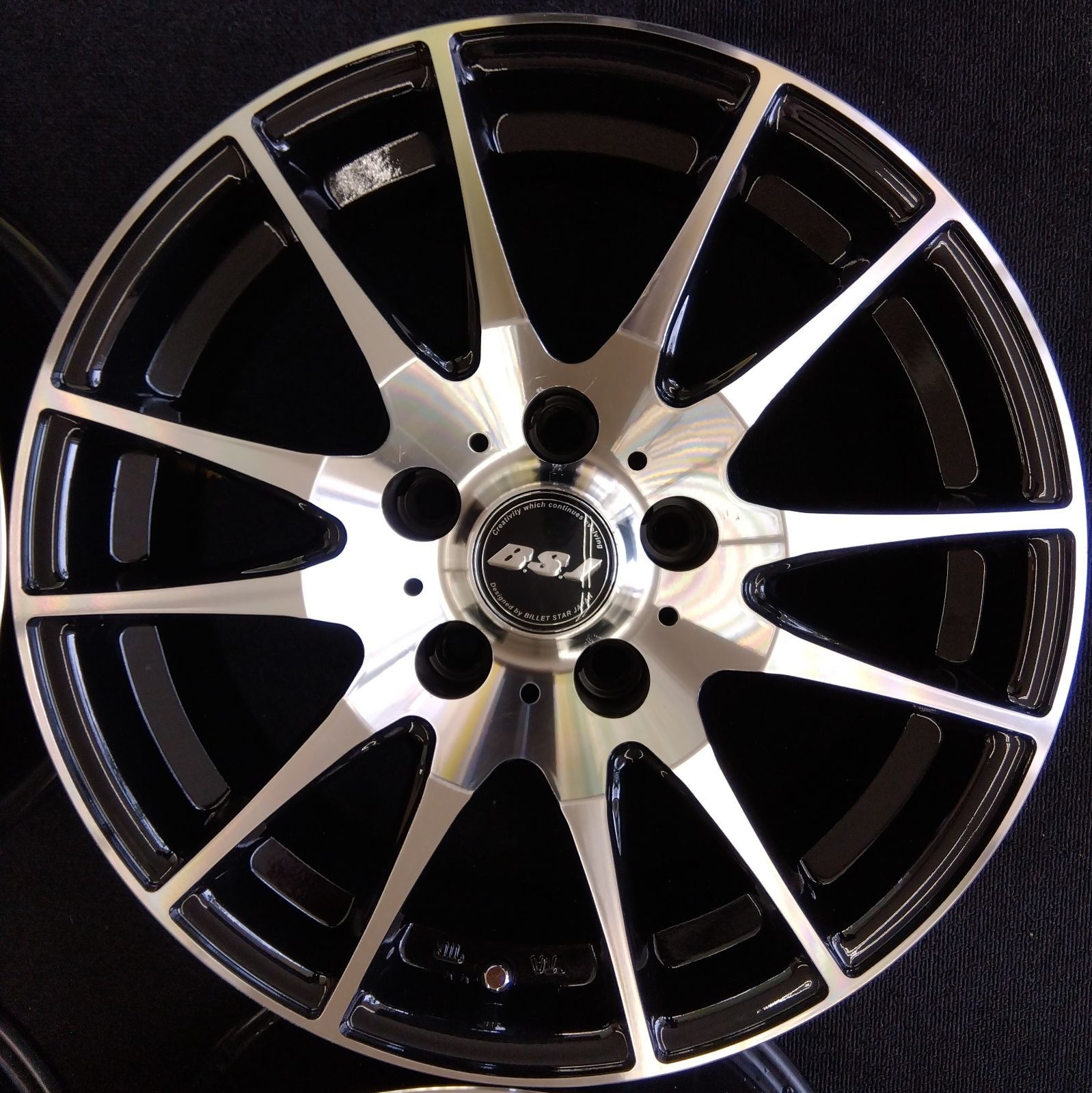 16×6.5J+38】中古美品 ホイール 4本セット B.S.J WHEELS S-02 