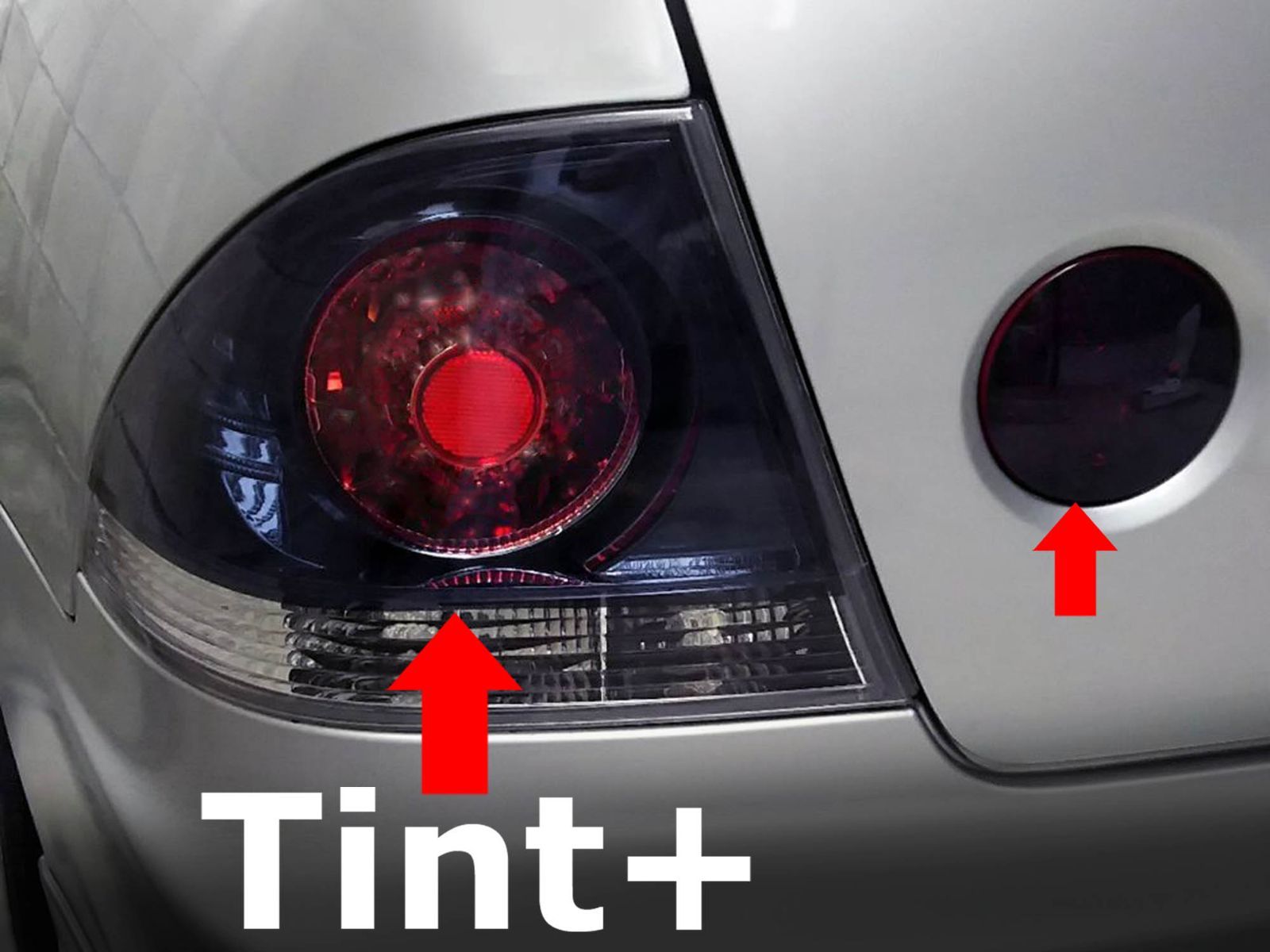 Tint+何度も貼れる テールランプ スモークフィルム(Type2：純正