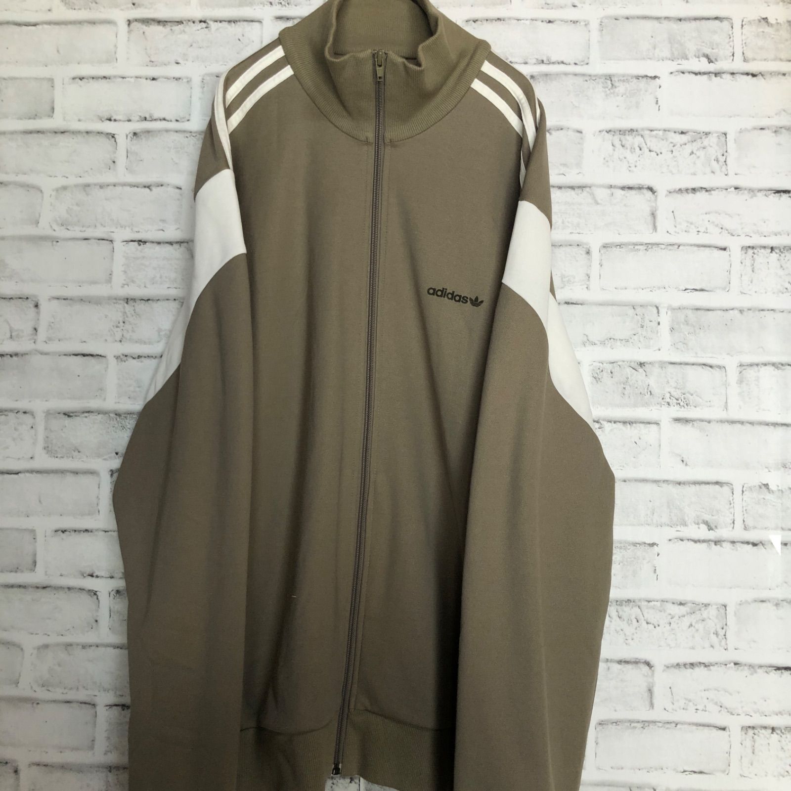 希少カーキ4XL⭐️90s adidas トラックジャケット/ジャージ ブラウン 