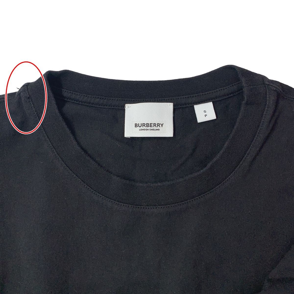 中古】 BURBERRY バーバリー サークル ロゴ プリント Tシャツ 8034558 