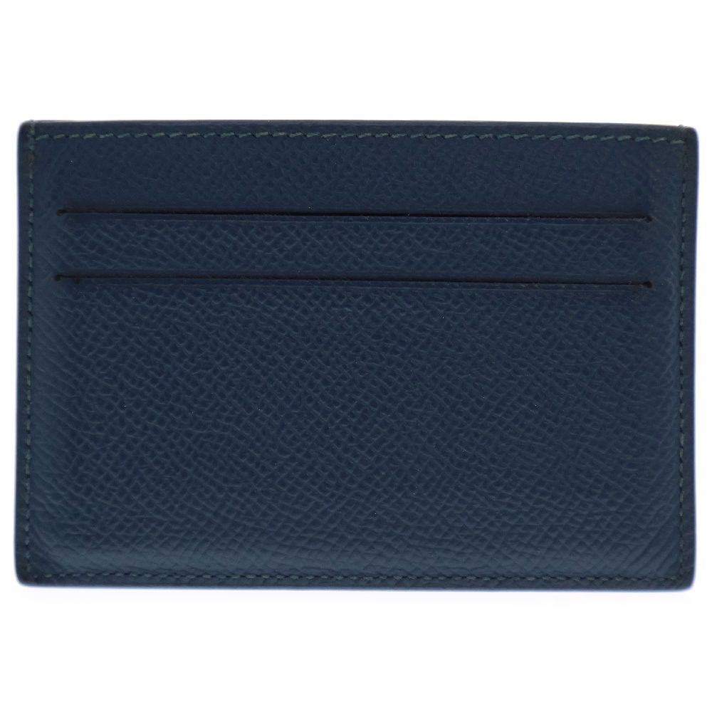 HERMES (エルメス) A刻印 シチズンツイル シルクイン カードケース ネイビー