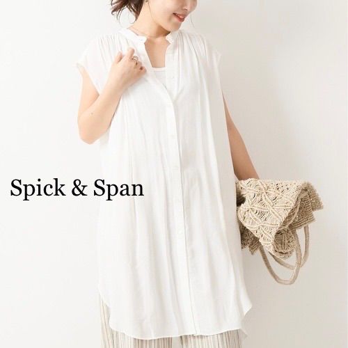 Spick & Span - スピック&スパン　フロントギャザーノースリーブブラウス Spick & Span フロントギャザーノースリーブブラウス【☆美品