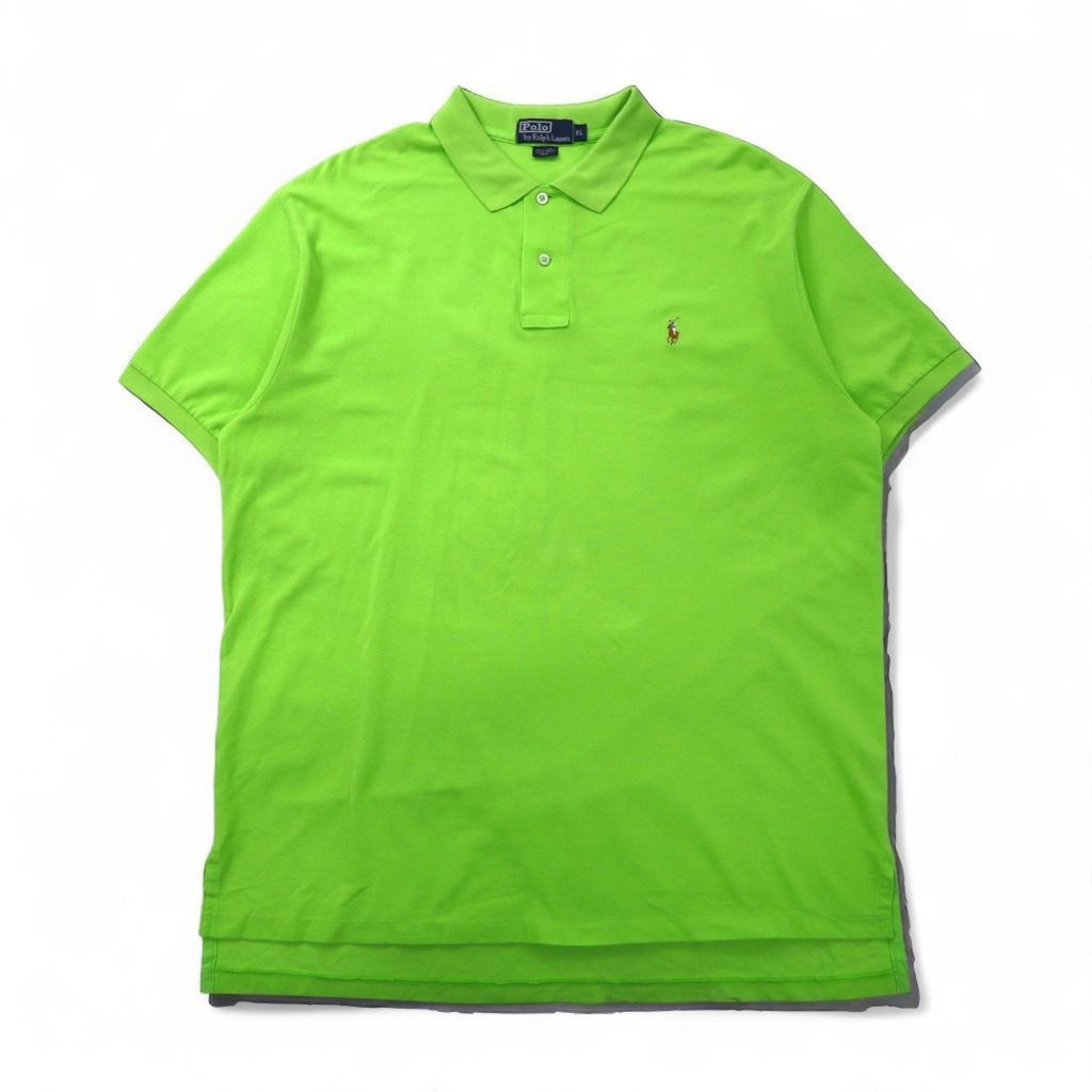 Polo by Ralph Lauren 90年代 ポロシャツ XL グリーン コットン