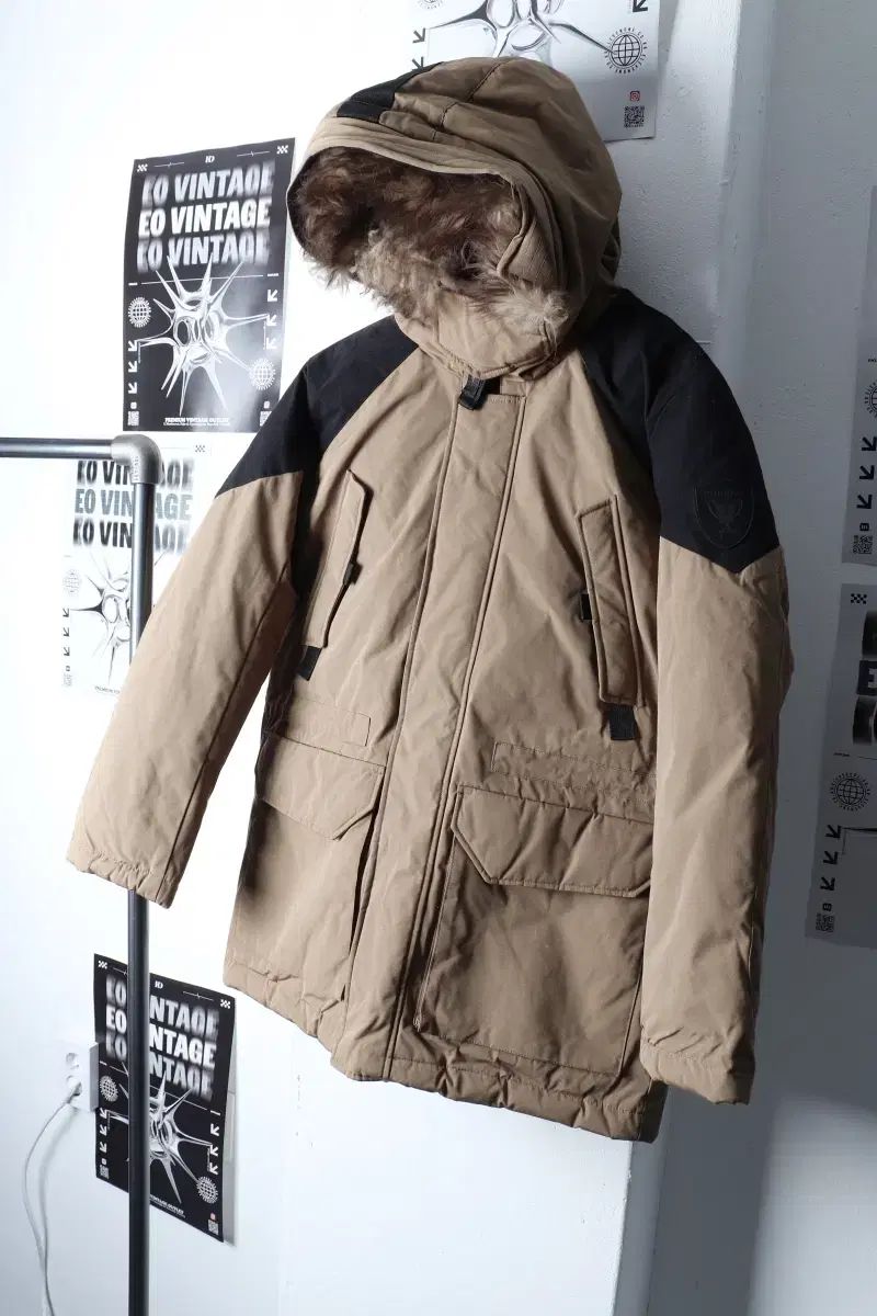 【雷市場（ポンジャン）商品韓国直送】 （ XL ） ブランドヴィンテージ ダウンジャケット ジャンパージャケット ハムバンパー カーキ オールドスクール- 1141C
