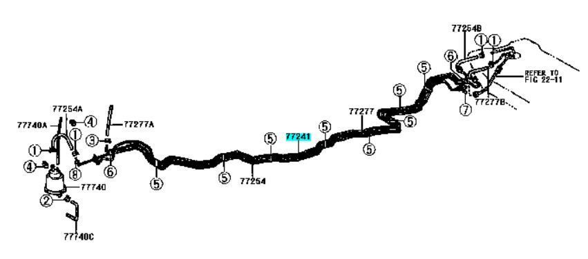 トヨタ TOYOTA 純正 カローラレビン スプリンタートレノ AE86 フューエルメインチューブ No.1 燃料パイプ パーツ エンジン タイヤ バンパー 検索 マフラー
