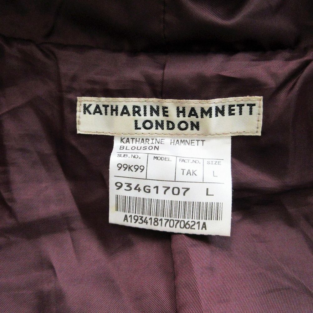 キャサリンハムネット ロンドン　ゴートスキン　レザージャケット KATHARINE HAMNETT LONDON キャサリンハムネットロンドン やぎ革