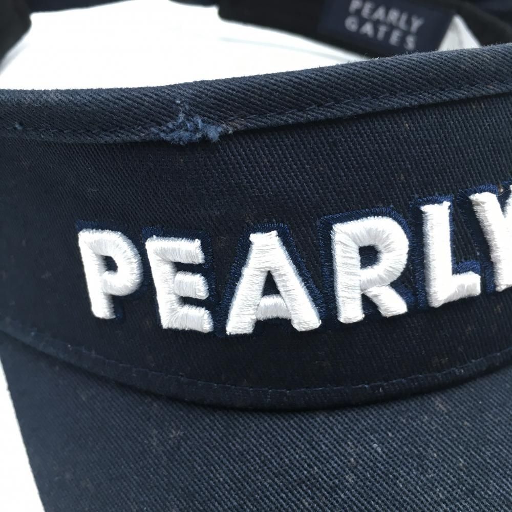 PEARLYGATES♡ゴルフウェア♡トップス、スカート、サンバイザー新品未使用 パーリーゲイツ サンバイザー ネイビー×レッド 30周年 つばロゴ