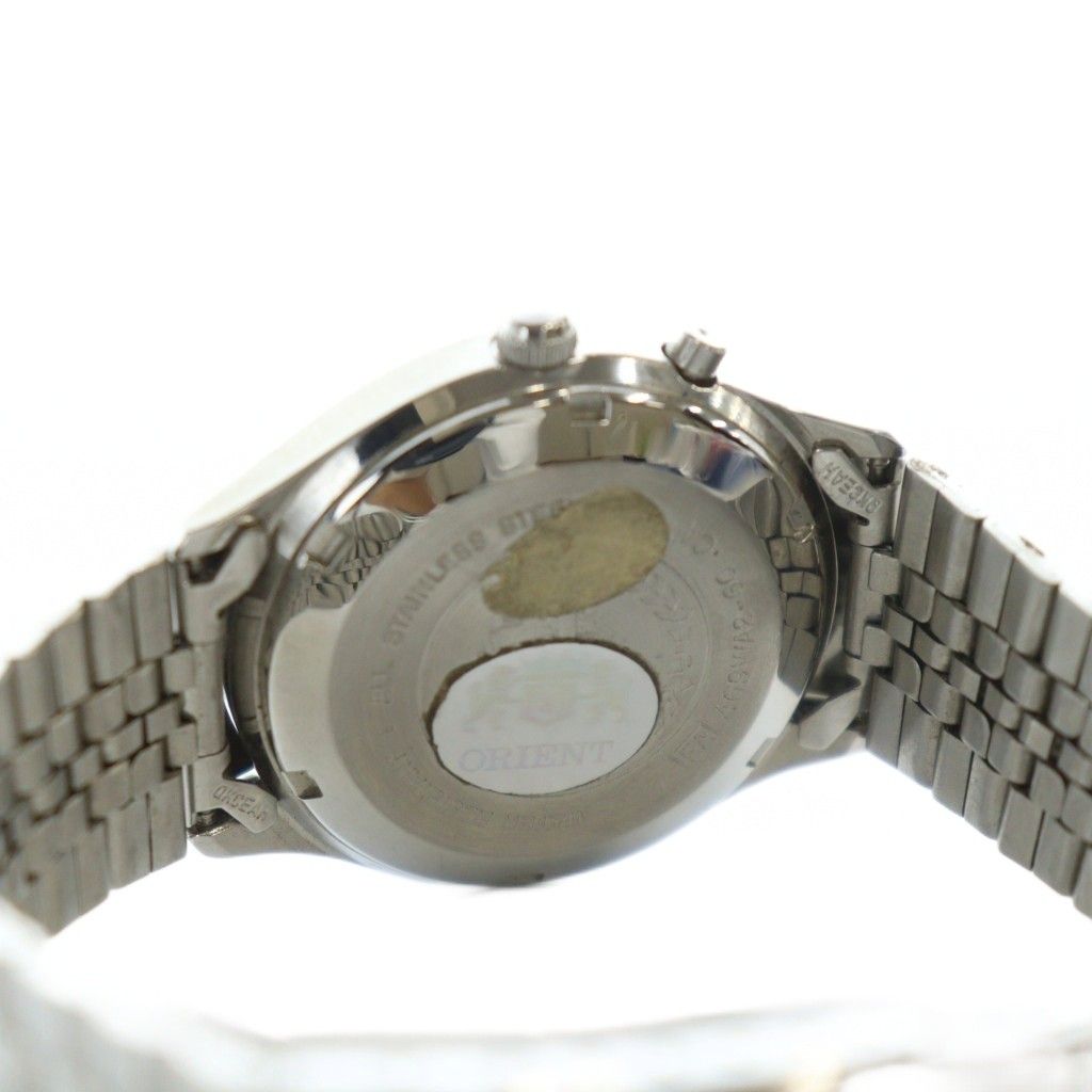 有名ブランドも見つかる！ オリエント ORIENT 469WA2-60 スリースター 腕時計 ウォッチ オートマチック 自動巻き デイデイト カレンダー付き 黒文字盤 シルバー 銀色 MQ GY18