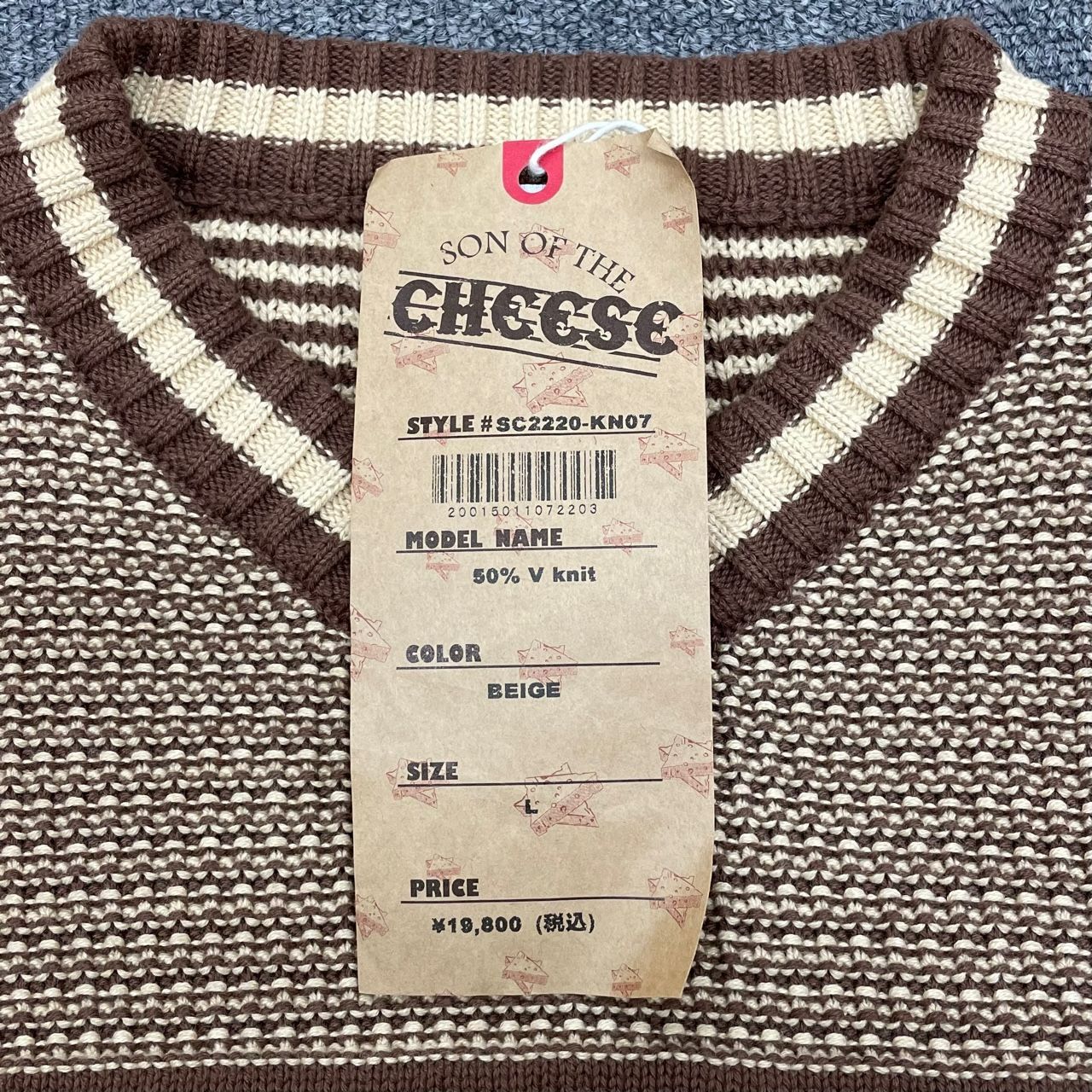 定価19800円 未使用 SON OF THE CHEESE 50% V knit Vネック ニット