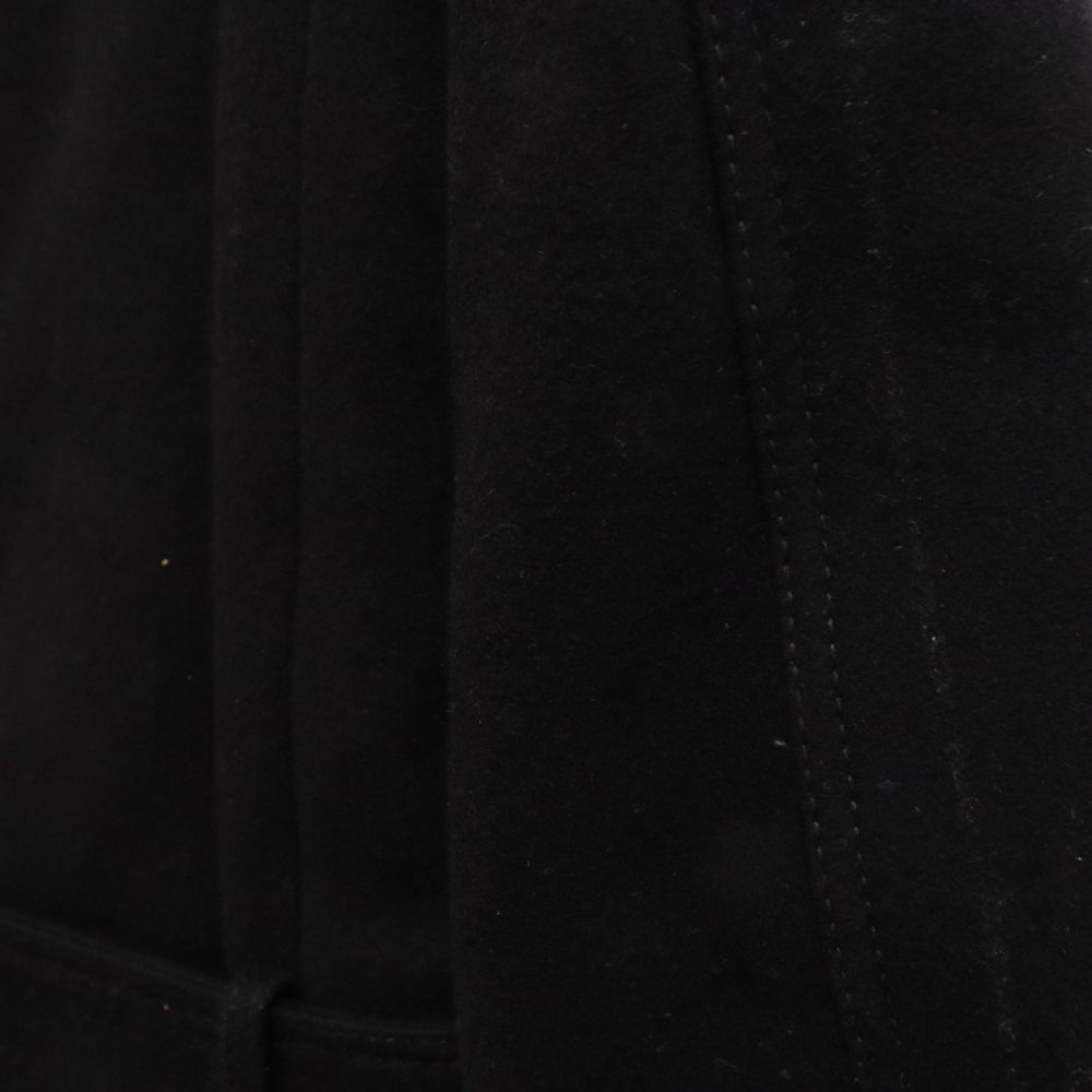 Dior HOMME (ディオールオム) 07AW ジップディテール ベルト付き 中綿 キルティング Pコート ピーコート ブラック  7H3130710315