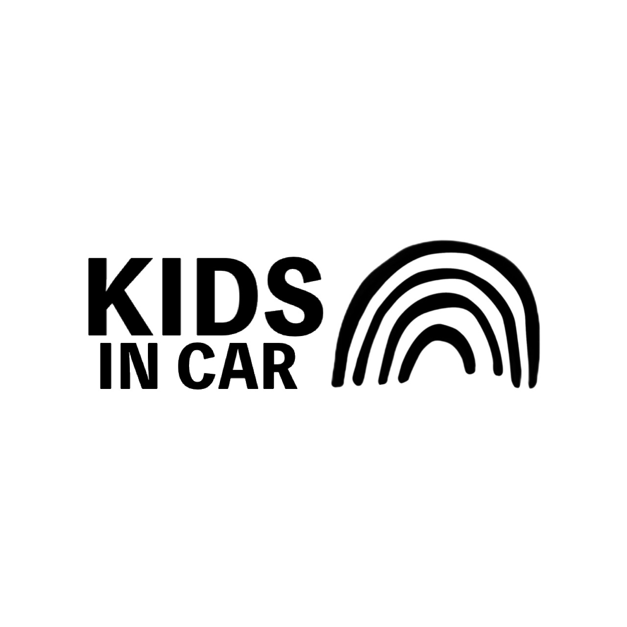 Kids in car 虹 レインボー キッズインカー ステッカー 車 シール