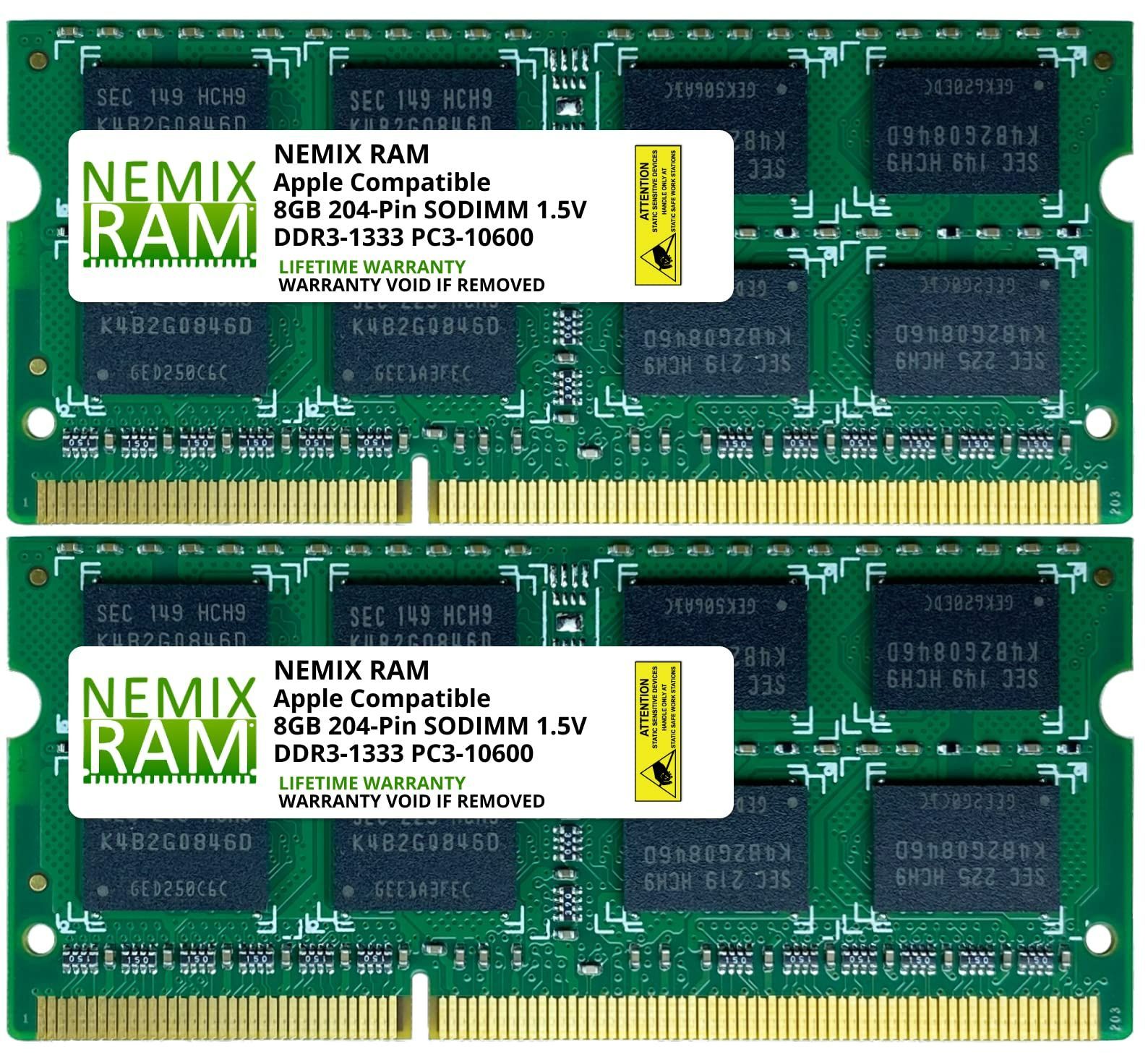 【特価商品】に対応 13/15/17インチ) (2011初期/後期 Pro Book Mac 16GB 16GB Apple CL9 PC3-10600 1333MHz DDR3 (2x8GB) (2x8GB) アップグレード メモリ SODIMM RAM N