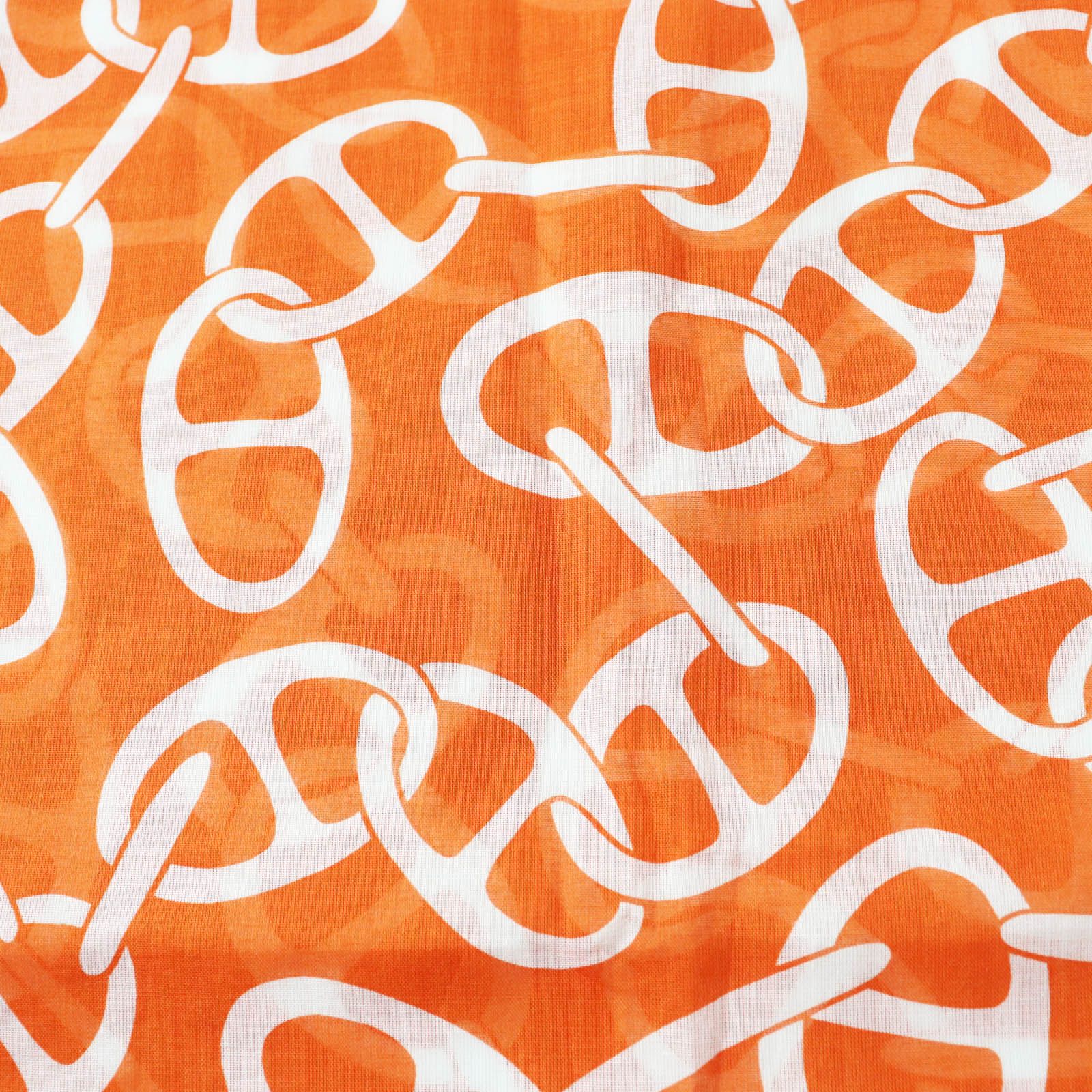 極美品◎HERMES エルメス ナウサ メガロ コットン Orange Boite 現行品  