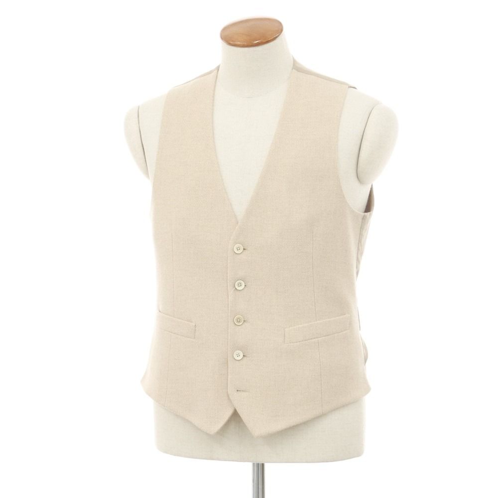 【美品】LARDINI ウールベスト ジレ ベージュ サイズ48 中古】ラルディーニ LARDINI ウール ベスト ドレス系ジレ ベージュ