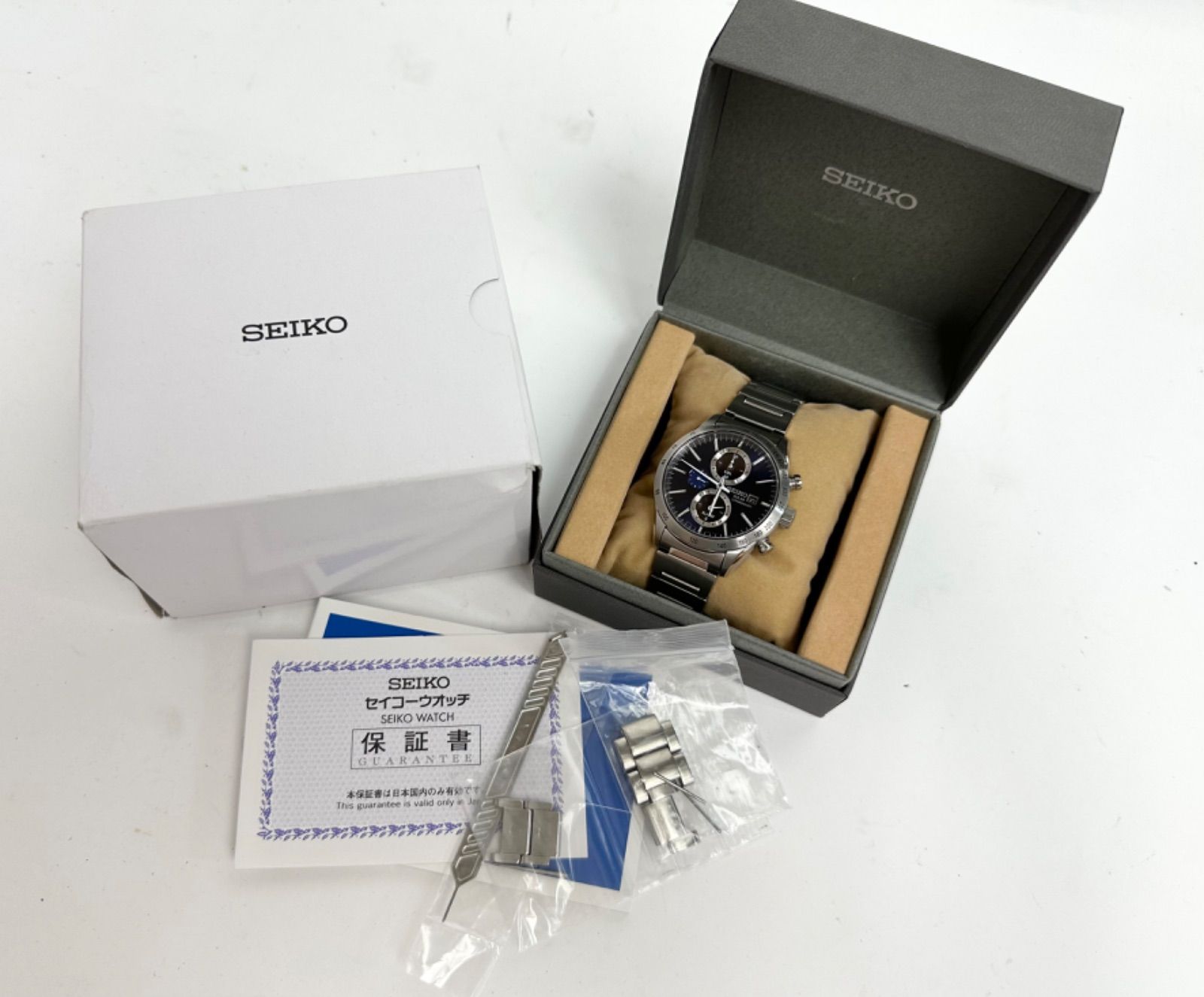 SA1【中古品】SEIKO V172-0AP0 セイコークロノグラフ ソーラー メンズ 腕時計
