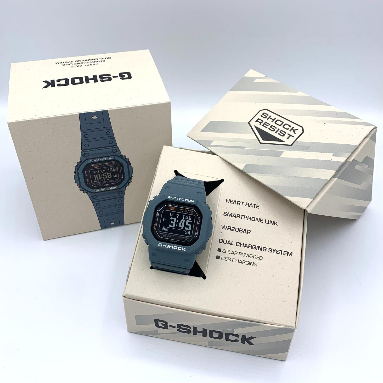 ▽【稼働品】CASIO/カシオ G-SHOCK G-SQUAD DW-H5600-2JR ブルーグレー