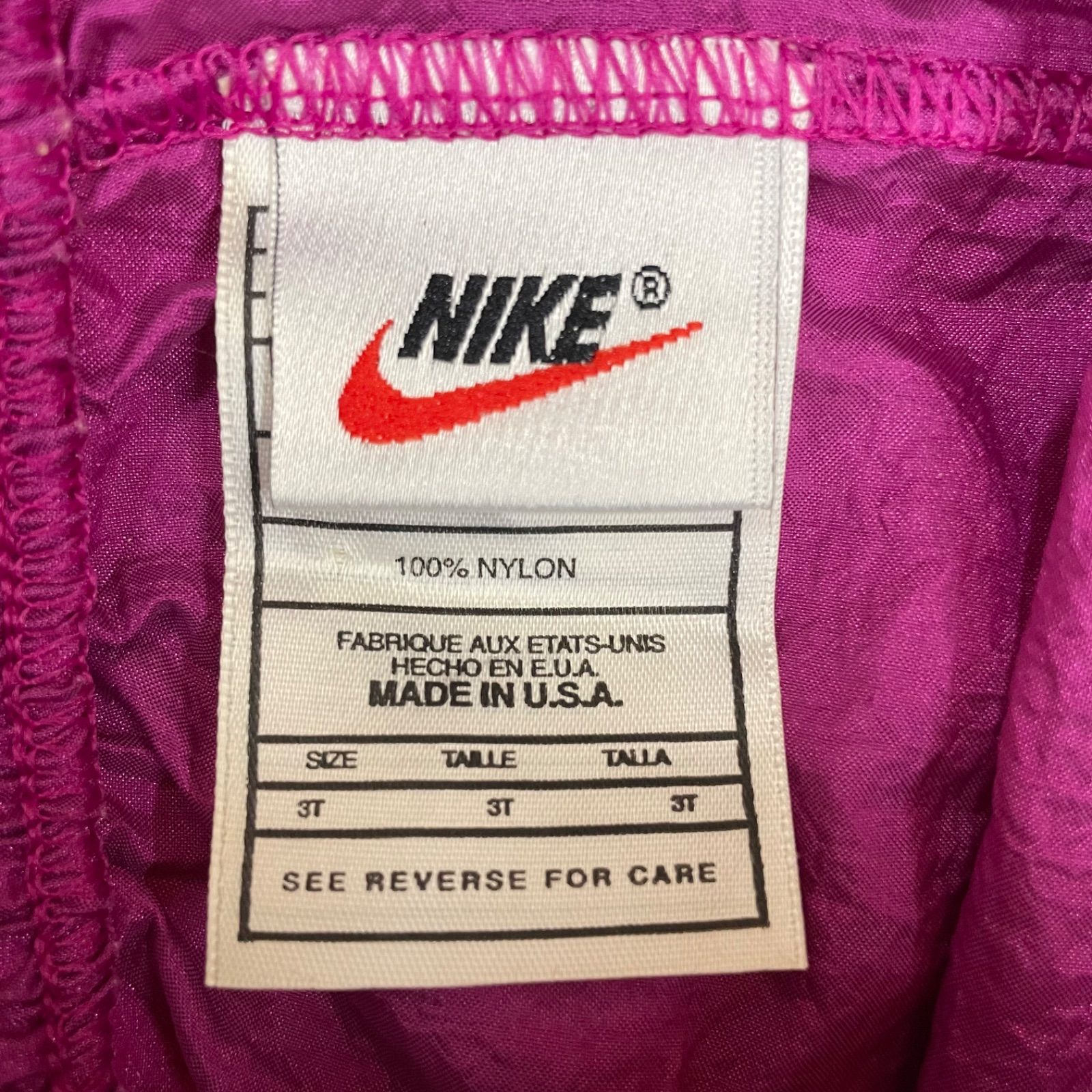 USA製 NIKE ナイロンショートパンツ キッズサイズ 3T パープル