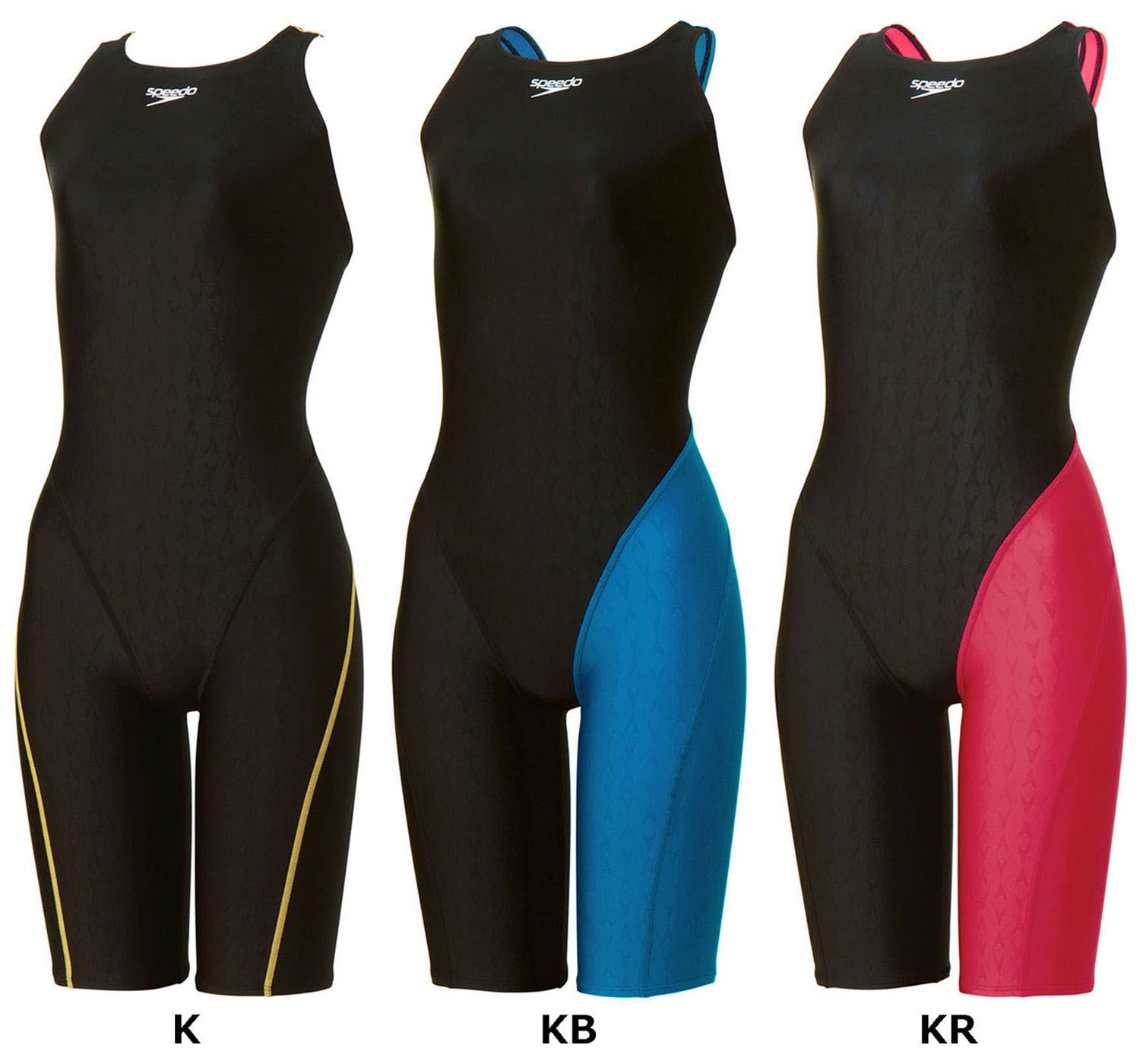 スピード Speedo スイミング フレックスシグマニュー セミオープンバックニースキン1 レディース 競泳 水着 レース レーシング 部活 クラブ 試合 練習 大会 伸縮性 フィット はっ水 SCW12505F KB ブラック×ブルー