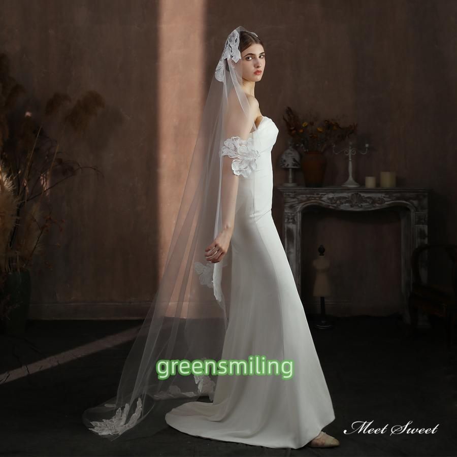 ウェディング ロングベール 刺繍 ウエディング ロングベール 結婚式