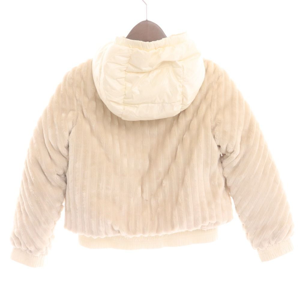 モンクレール ダウンジャケット アウター 袖ワッペン キッズ 8 A 130 cm相当 ベージュ ホワイト