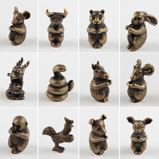 お香立て香炉線香立てインセンスホルダー干支十二支 12体セット