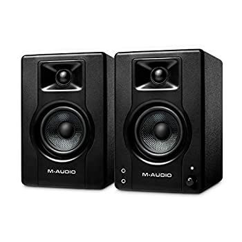 -非常に良い M-Audioデスクトップ モニタリング パワード スピーカーゲーミング 音楽制作 ライブ配信 Podcast配信 L Rペア BX3-120W 3.5インチ