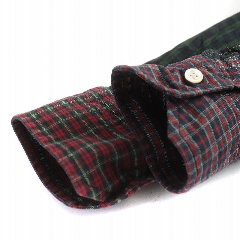ドゥロワー Drawer 別注 サルヴァトーレ ピッコロ Salvatore Piccolo シャツ 長袖 タータンチェック 切替 赤 レッド