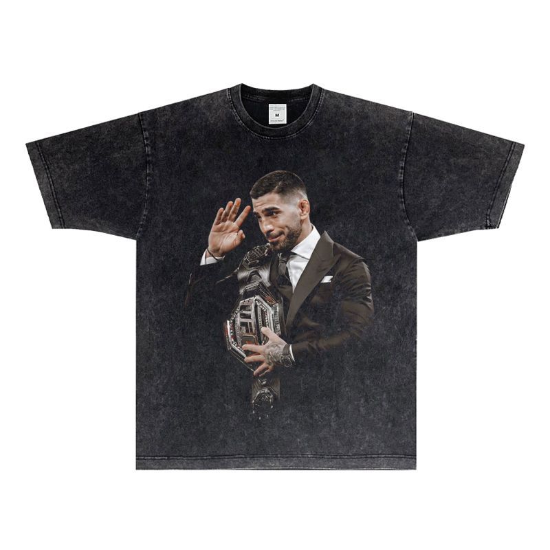 UFC イリア・トプリア 肖像画 & 限定Tシャツ 格闘技 イリア トプリア Ilia Topuria UFC ヴィンテージ加工