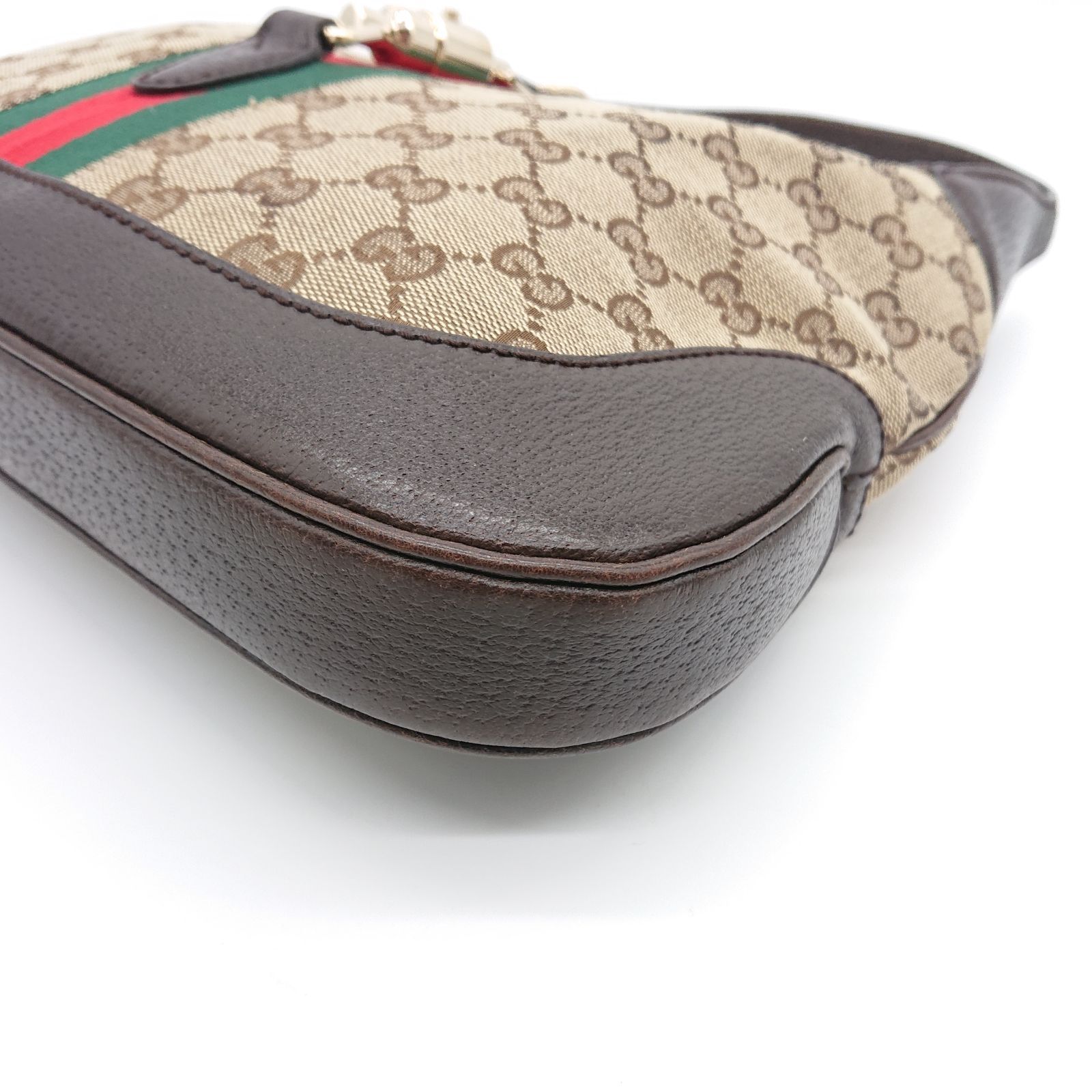 GUCCI グッチ ジャッキー　ハンドバッグ シェリーライン キャンバス GUCCI ジャッキーシェリーライン ハンドバッグ キャンバス レザー