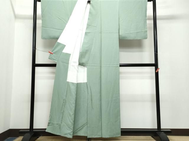 平和屋着物○上質な色無地 深川鼠色 正絹 逸品 未使用 DAAV1074tw