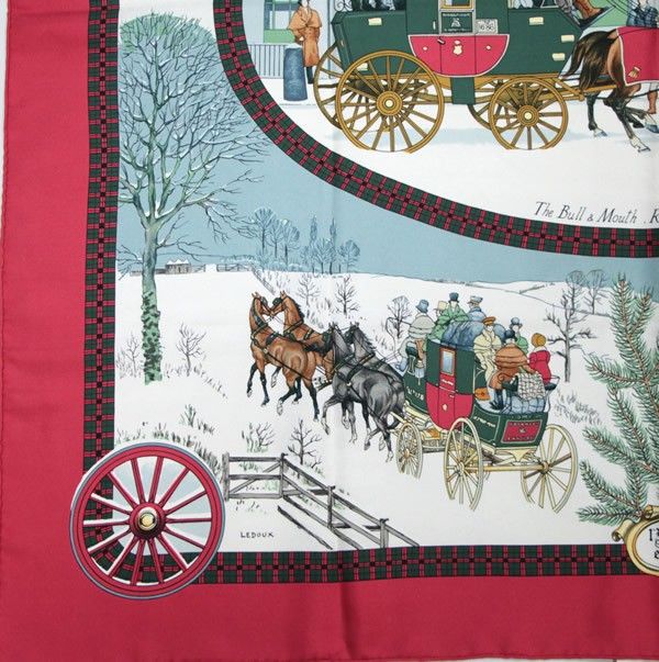 【ランクS】HERMES カレ90 スカーフ シルク 大判 馬車 ヴィンテージ エルメス HERMES カレ90 大判スカーフ The Bull & Mouth Regent's