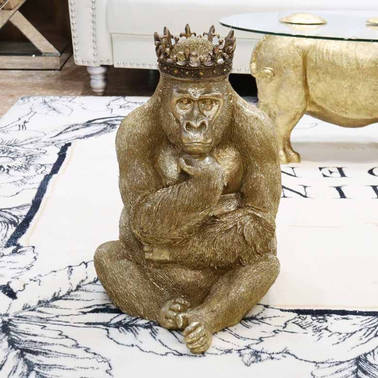 ゴリラ ゴールド ラグジュアリーオブジェ クラウン