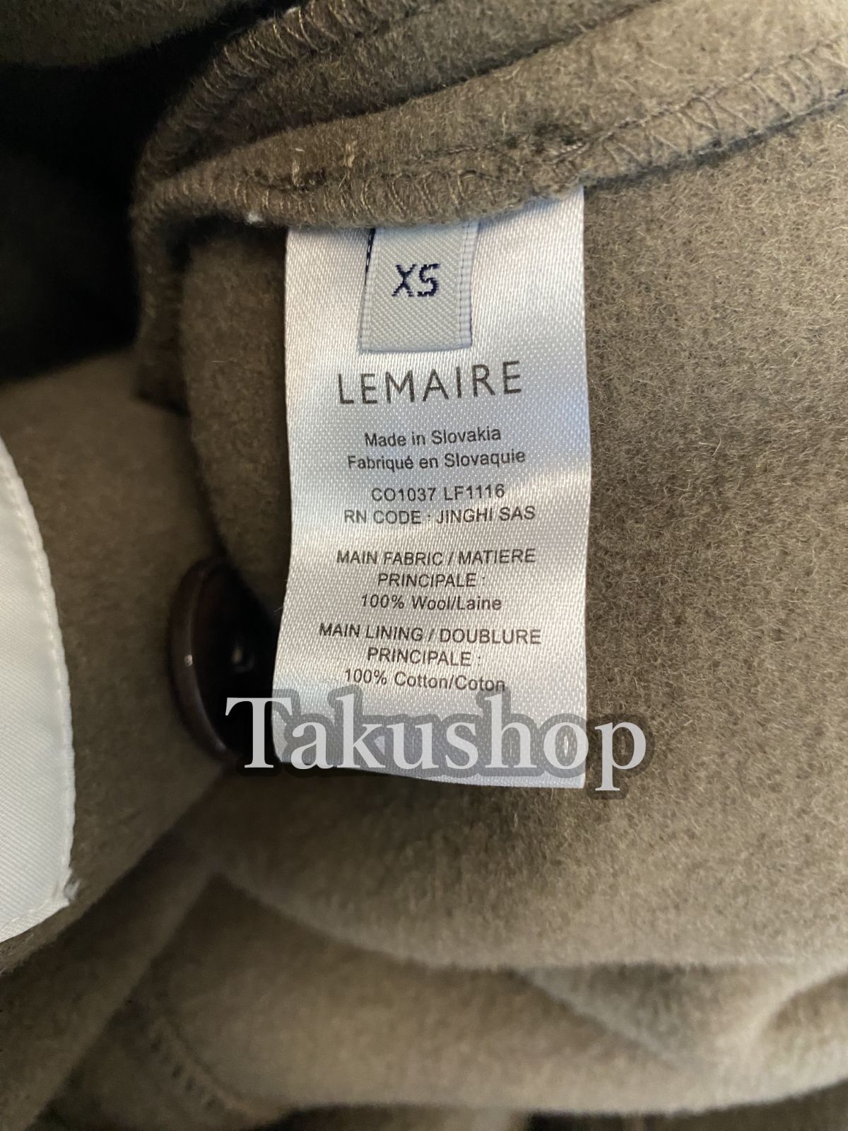 LEMAIRE ルメール 23AW WRAP COAT ウールメルトンオーバーサイズドラップコート  CO1037 LF1116