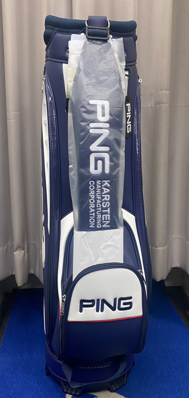 【新品】PING キャディバッグ CB-U2505 ネイビー PING ピン CB-U2505 XLT 38653 キャディバッグ 9型 口枠5分割