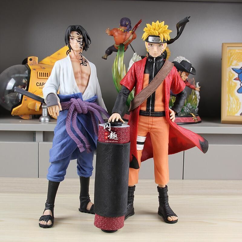【送料無料・美品・新品未使用】ナルト 仙人モード ナルト フィギュア　PVC製品 ガレージキット 2体