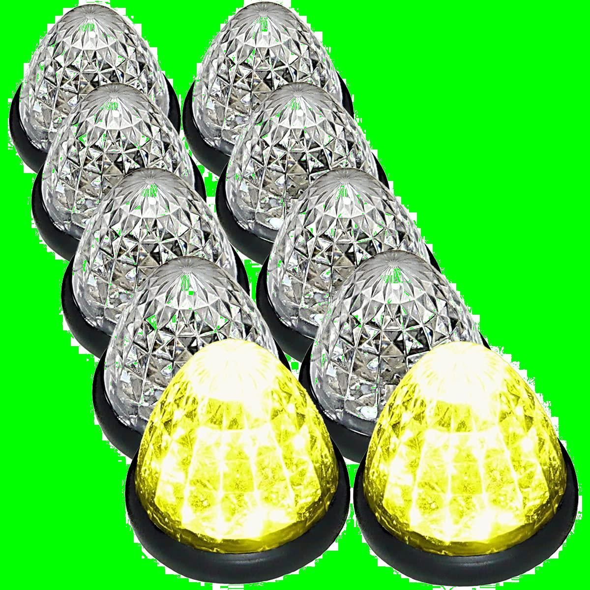 【在庫処分】Customize（カスタマイズ） トラック用 マーカーランプ サイド マーカー 16LED 24V用 標識 ランプ 汎用 10個 セット ブルー/イエロー/ブルー・レッド/イエロー・レッド・ホワイト・グ