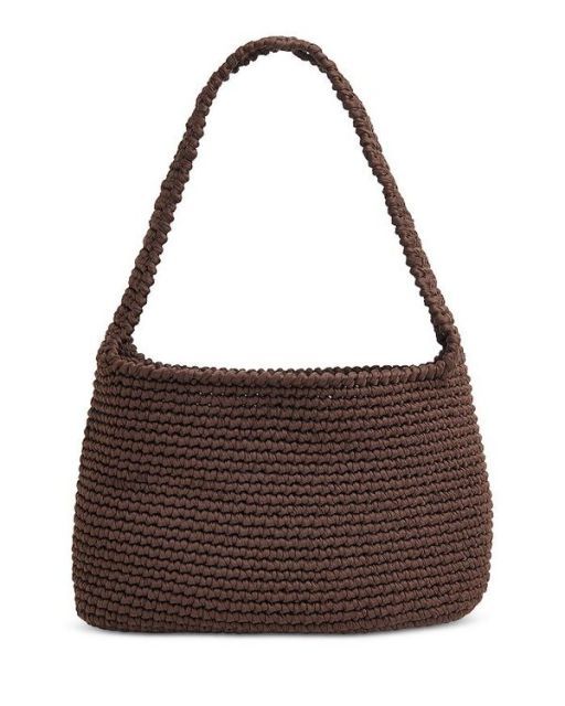 【送料無料】 ホイッスルズ レディース ショルダーバッグ バッグ Adaline Crochet Shoulder Bag Chocolate
