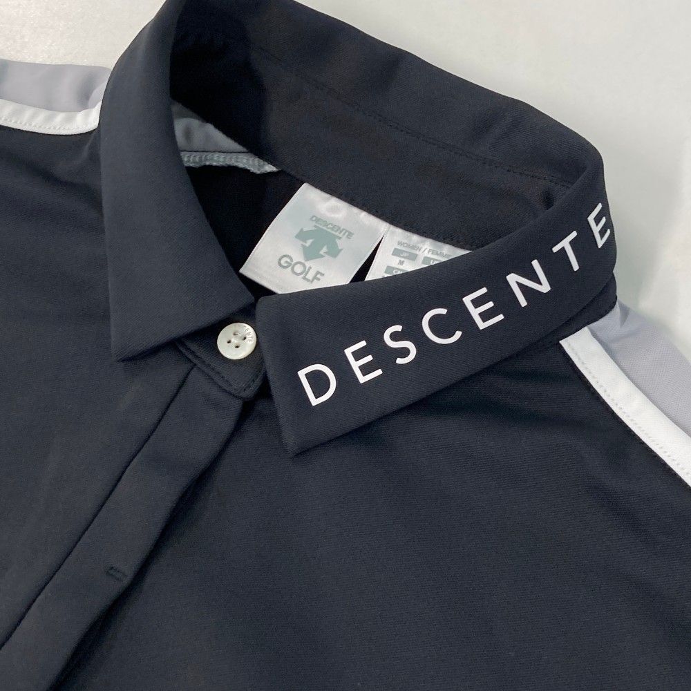 デサントゴルフ ボロシャツ ブラック Mサイズ デサントゴルフ DESCENTE ゴルフ 胸ジップポケット付き長袖