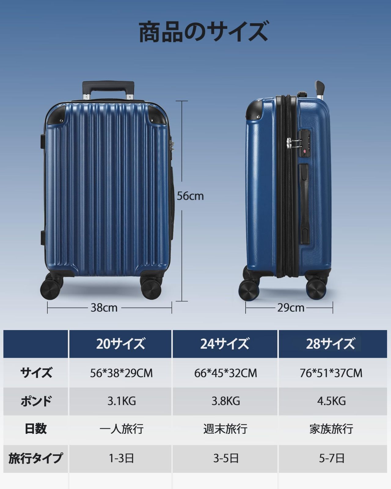 スーツケース 拡張機能 機内持ち込み キャリーケース 軽量 キャリー