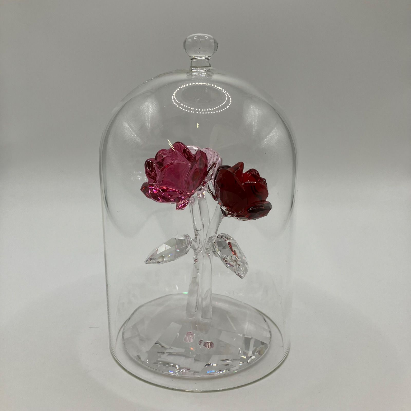 354 SWAROVSKI スワロフスキー 置物 オブジェ フィギュリン Happy wish Rose ローズブーケ バラ クリスタル クリア ピンク レッド き