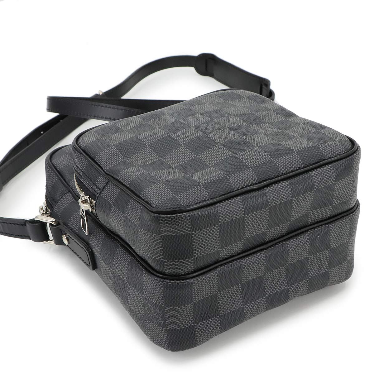 早い者勝ちの限定セール。 ルイ ヴィトン LOUIS VUITTON ダミエ グラフィット レム ショルダー バッグ ブラック グレー N41446 Rem 90298087 人気アイテムが続々登場！