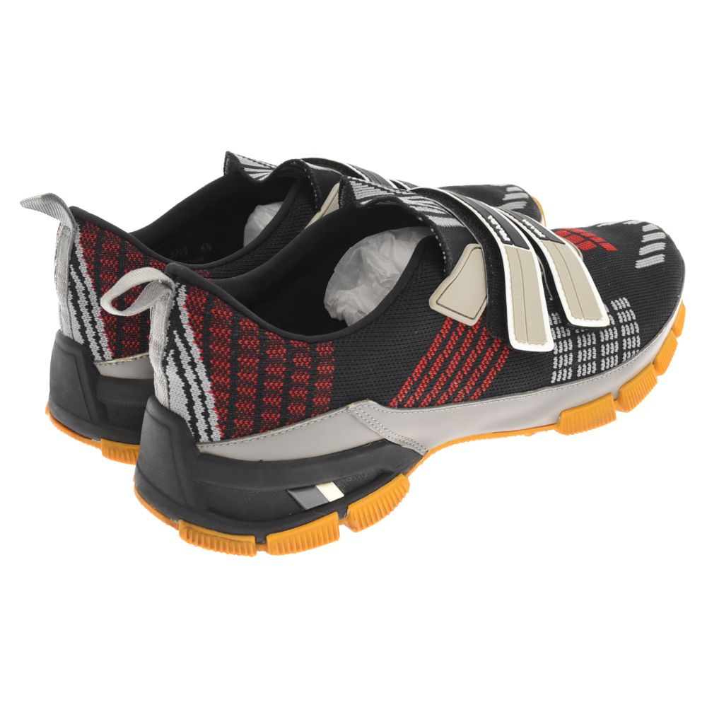 PRADA (プラダ) クラウドバスト ニットローカットスニーカー ブラック 
