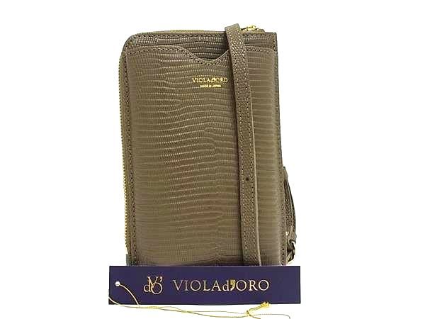 □新品□未使用□ VIOLAd'ORO ヴィオラドーロ リザード型押し  