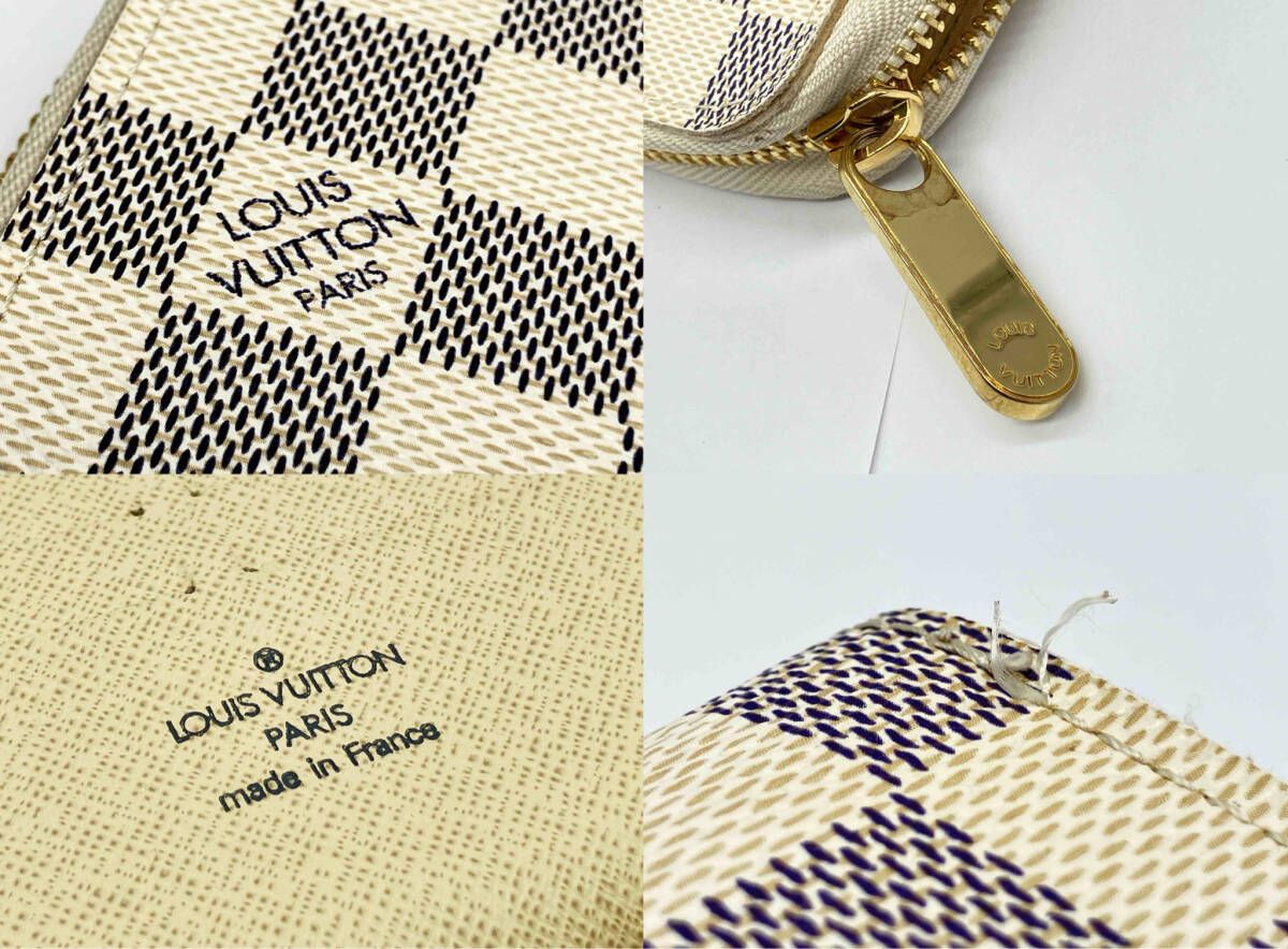 【確実正規品】良品！ルイヴィトン　アズール　ジッピーオーガナイザー LOUIS VUITTON／長財布／ダミエ アズール／ジッピー