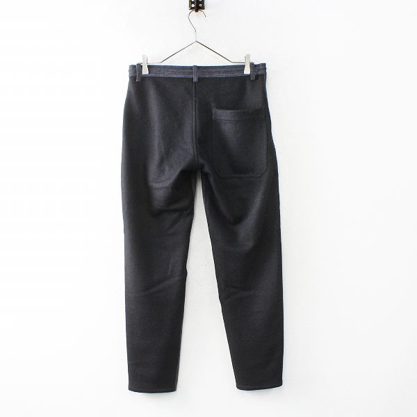 Y's Yohji Yamamoto ワイズ ヨウジヤマモト COTTON WOOL WAIST STRING SLIM PANTS  前後切替デニムパンツ 2/黒【2400012793217】