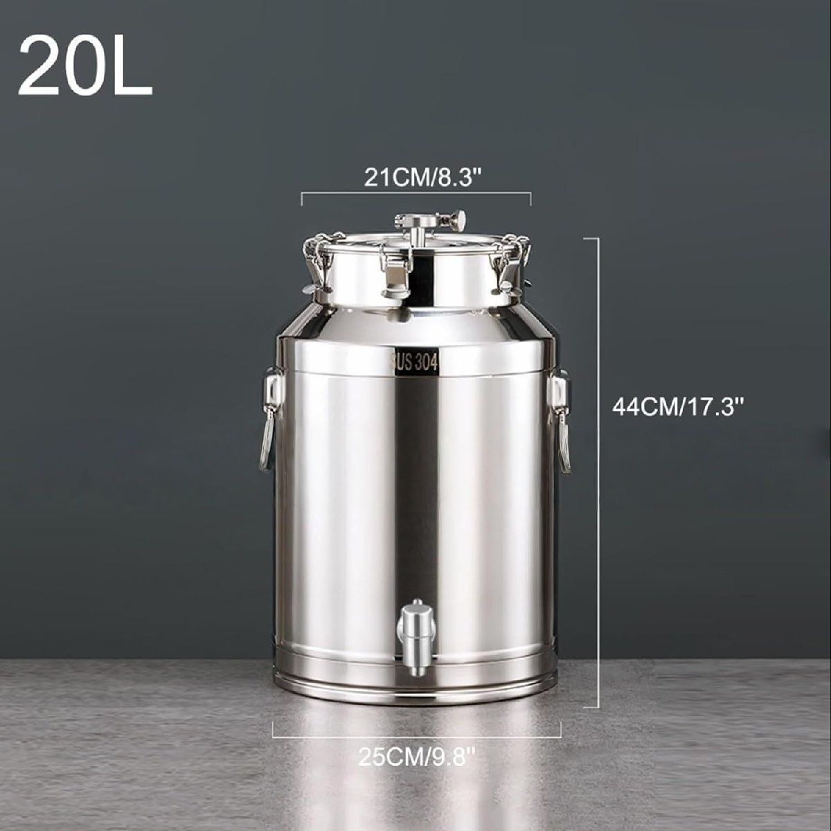 発酵樽 醸造ケトル 自家醸造槽 20 L ワイン樽 家庭用 ビール醸造容器 ワイン キムチ 発酵タンク 付き密閉蓋 ステンレス鋼蛇口