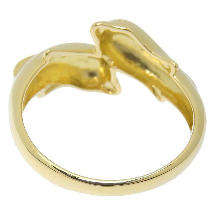 K18 イルカ リング 送料無料 K18 イルカ ドルフィン リング 11号 指輪